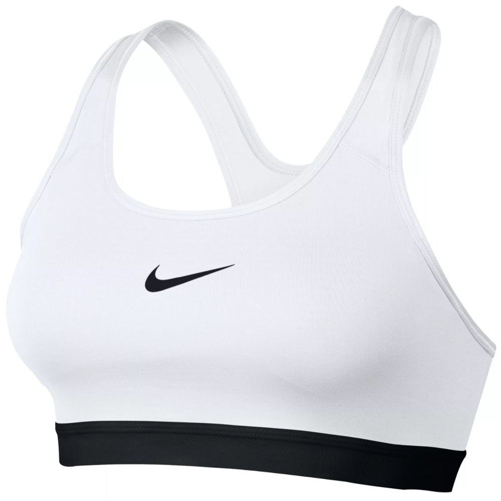 Nike Women's White and Black Sports Bra